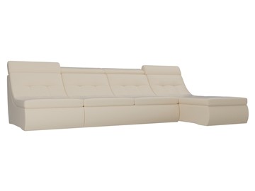 Модульный раскладной диван Холидей люкс, Бежевый (экокожа) в Одинцово