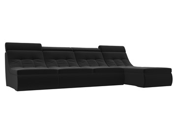 Модульный раскладной диван Холидей люкс, Черный (микровельвет) в Одинцово