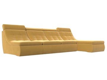 Модульный раскладной диван Холидей люкс, Желтый (микровельвет) в Одинцово