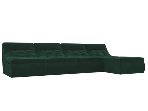 Модульный угловой диван Холидей, Зеленый (велюр) в Москве - изображение