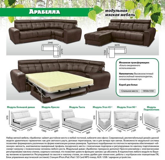 Модульный диван Арабелла в Москве - изображение 5