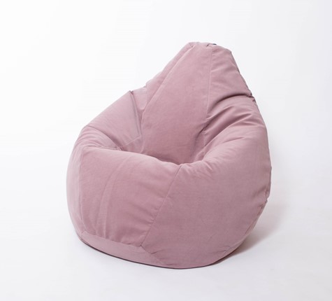 Кресло-мешок Груша большое, велюр однотон, пыльная роза в Одинцово - изображение