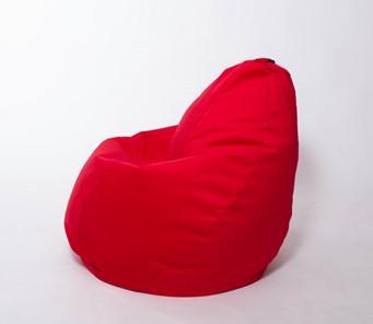 Кресло-мешок Груша большое, велюр однотон, красное в Серпухове - предосмотр 1