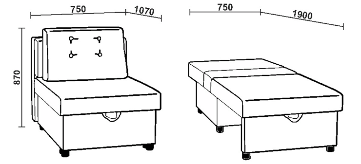 Кресло раскладное НЕО 61М в Коломне - изображение 2