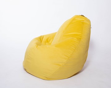 Кресло-мешок Груша малое, велюр однотон, лимонное в Москве - предосмотр 1