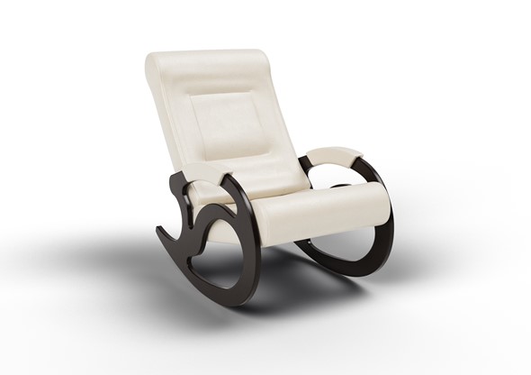 Кресло-качалка Вилла, экокожа крем 11-К-КР в Химках - изображение
