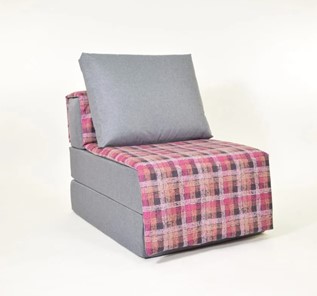 Бескаркасное кресло-кровать Харви, серый - квадро в Москве - предосмотр