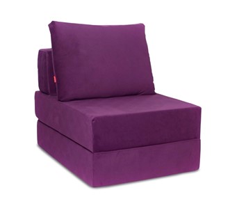 Кресло бескаркасное Окта, велюр фиолетовый в Подольске
