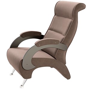 Кресло Деметрио 9Д (каркас венге, м/э коричневый) в Одинцово