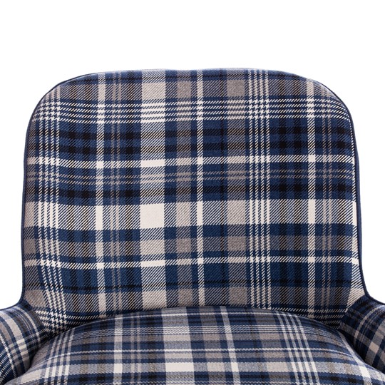 Кресло DUKEN (mod. 0179322) металл/ткань, 79х59х66 см, синий/синяя шотландка/черный в Москве - изображение 5