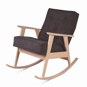 Кресло-качалка Ретро (беленый дуб / 05 - коричневый) в Одинцово