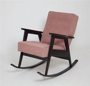 Кресло-качалка Ретро (венге / RS 12 - розовый) в Одинцово