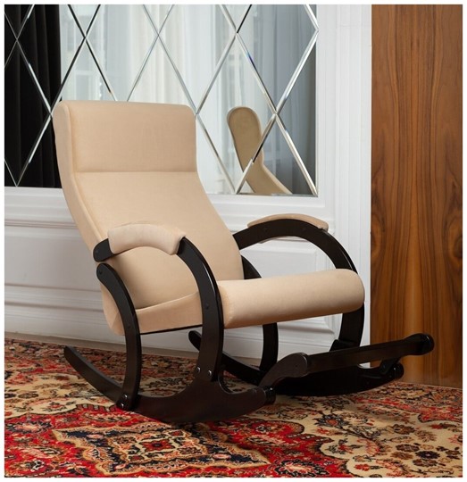 Кресло-качалка в гостиную Марсель, ткань Amigo Beige 33-Т-AB в Одинцово - изображение 6