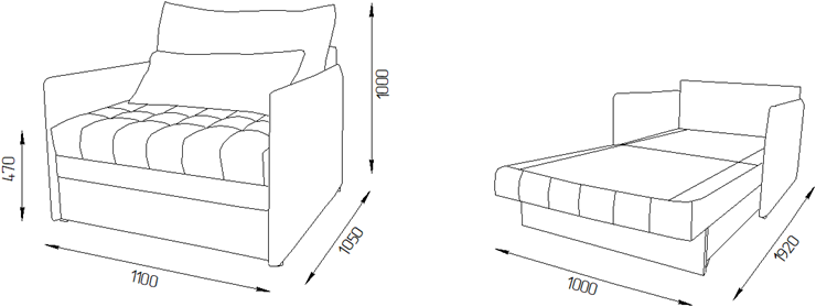 Кресло-кровать Дакота 110 (ППУ) в Коломне - изображение 11