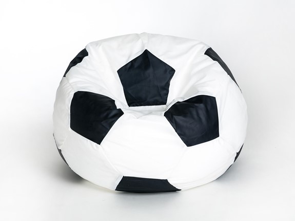Кресло-мешок Мяч большой, бело-черный в Москве - изображение