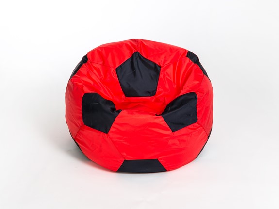 Кресло-мешок Мяч большой, красно-черный в Москве - изображение