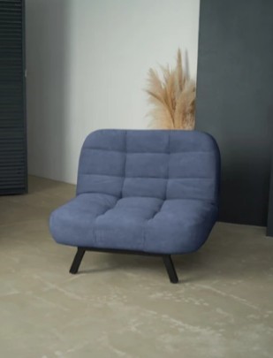 Кресло на ножках Абри опора металл (синий) в Серпухове - изображение 8