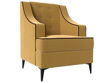 Кресло для отдыха Марк, Желтый\коричневый (Микровельвет) НПБ в Подольске