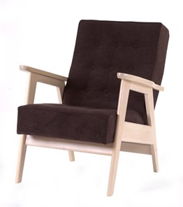 Кресло Ретро (беленый дуб / RS 32 - коричневый) в Подольске