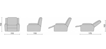 Кресло-трансформер Recliner (электро) в Подольске - предосмотр 3