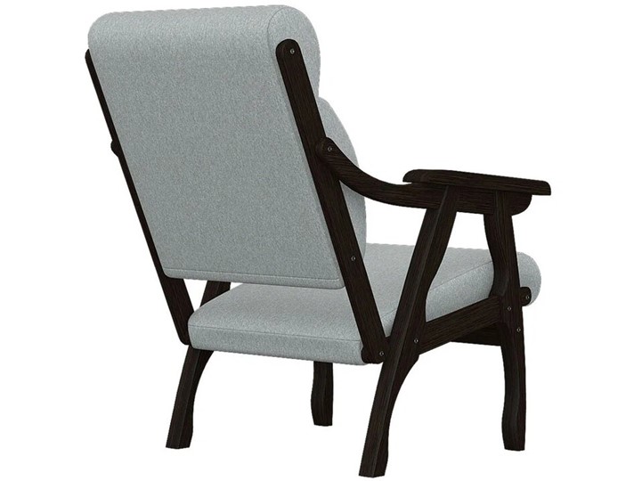 Кресло мягкое Вега 10 ткань серый, каркас венге в Москве - изображение 2