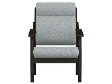 Кресло мягкое Вега 10 ткань серый, каркас венге в Москве - предосмотр 4