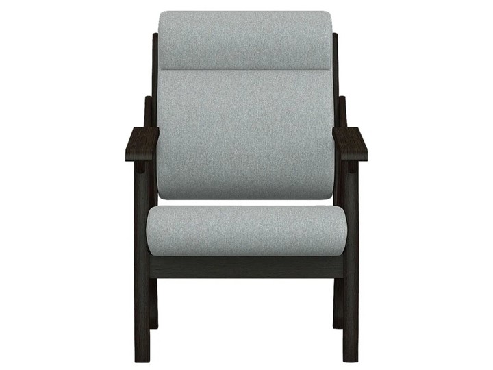 Кресло мягкое Вега 10 ткань серый, каркас венге в Москве - изображение 4