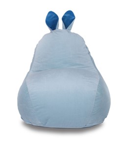 Кресло-игрушка Зайка (короткие уши), голубой в Химках