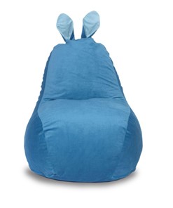 Кресло-игрушка Зайка (короткие уши), синий в Москве - предосмотр