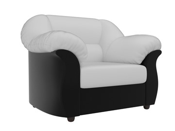Кресло для отдыха Карнелла, Белый/Черный (экокожа) в Одинцово