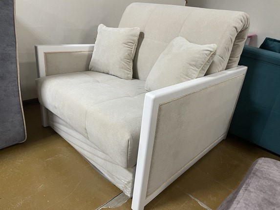 Кресло-кровать Токио 5 90 (ППУ) Флок Benefit 16 ,бук белый в Москве - изображение