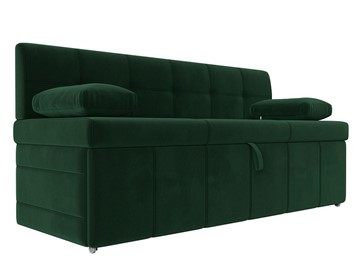 Раскладной кухонный диван Лео, Зеленый (Велюр) в Химках