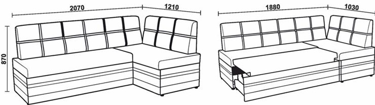Кухонный диван НЕО КМ-06 ДУ с механизмом в Химках - изображение 5