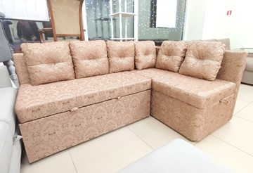 Кухонный угловой диван Яшма 1 ДУ Весь в ткани Жаккард AFINA 06 в Серпухове