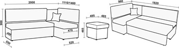 Угловой кухонный диван Нео КМ 3 с механизмом 2000*1110 в Подольске - предосмотр 20