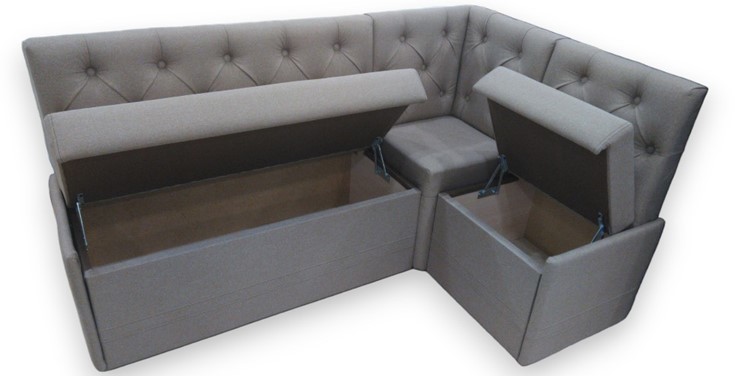 Угловой кухонный диван Квадро 7 мини с коробом в Москве - изображение 2