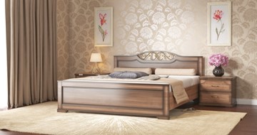 Полутороспальная кровать Жасмин 140*200 с основанием в Москве - предосмотр