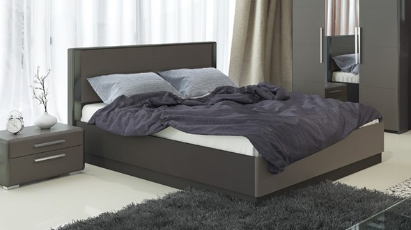 Кровать с механизмом 2-спальная Наоми 1600, цвет Фон серый, Джут СМ-208.01.02 в Подольске - изображение