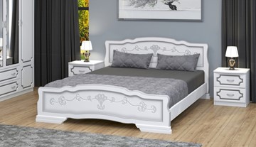Кровать в спальню Карина-6 (Белый Жемчуг) 160х200 в Одинцово
