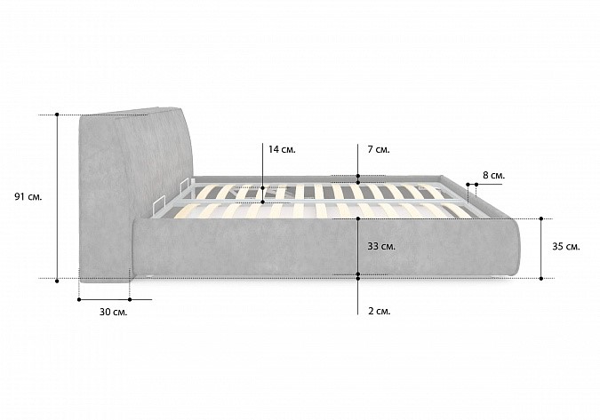 Двуспальная кровать с механизмом Altea 180х200 в Москве - изображение 3