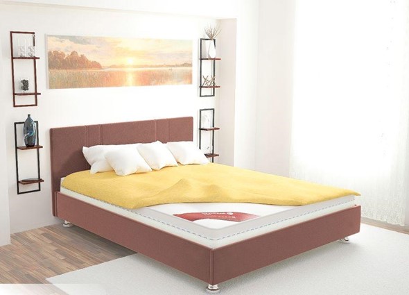 Кровать полуторная Вена 140х200 (с основанием) в Подольске - изображение