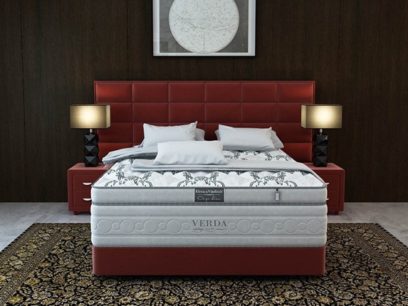 Кровать в спальню Chocolate/Podium M 160х200, Микровелюр (Manhattan Гранатовый) в Одинцово - изображение