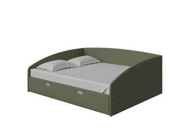 Кровать в спальню Bono 160х200, Искусственная шерсть (Лама Авокадо) в Серпухове