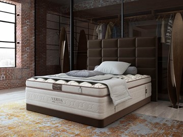 Двуспальная кровать Chocolate Compact/Basement 180х200, Микровелюр (Manhattan Лесной каштан) в Одинцово