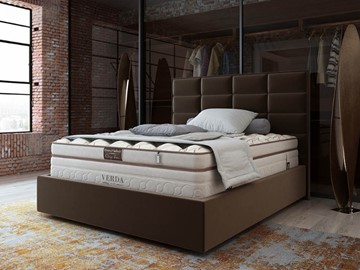 Кровать спальная Chocolate Compact/Island M 160х200, Микровелюр (Manhattan Лесной каштан) в Москве