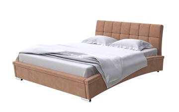 Кровать 2-спальная Corso-1L 200x200, Микровелюр (Manhattan Брауни) в Одинцово