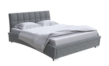 Кровать спальная Corso-1L 200x200, Велюр (Gratta 4 Серый космос) в Одинцово