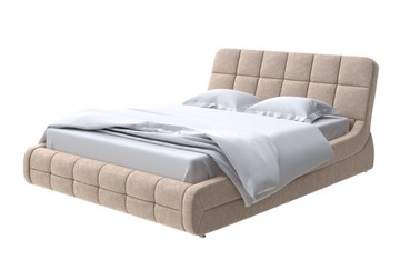Кровать в спальню Corso-6 200х200, Флок (Бентлей Какао) в Подольске