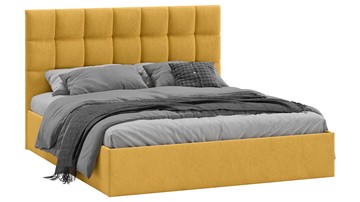 Кровать двуспальная Эмбер тип 1 (Микровелюр Wellmart Yellow) в Серпухове