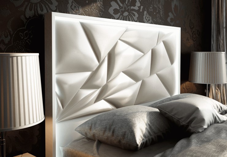 Спальная кровать FRANCO KIU 1242 с LED подсветкой изголовья (180х200) в Одинцово - изображение 9